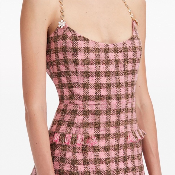 Oscar de la renta checked tweed mini dress NWT - Picture 5 of 13